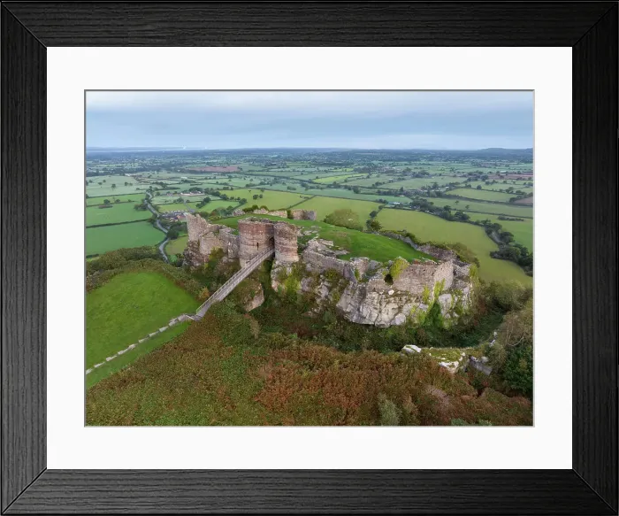 Framed Print : Aerial view of Beeston Castle in Cheshire, England. Autumn (October) 2023 Framed Print : Aerial view of Beeston Castle in Cheshire, England. Autumn (October) 2023