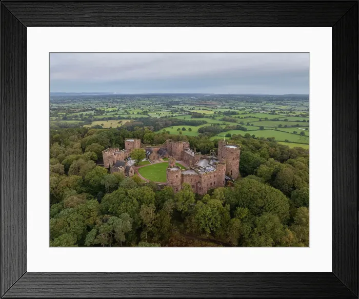 Framed Print : Aerial view of Peckforton Castle near Beeston in Cheshire, England. Autumn (October) 2023 Framed Print : Aerial view of Peckforton Castle near Beeston in Cheshire, England. Autumn (October) 2023