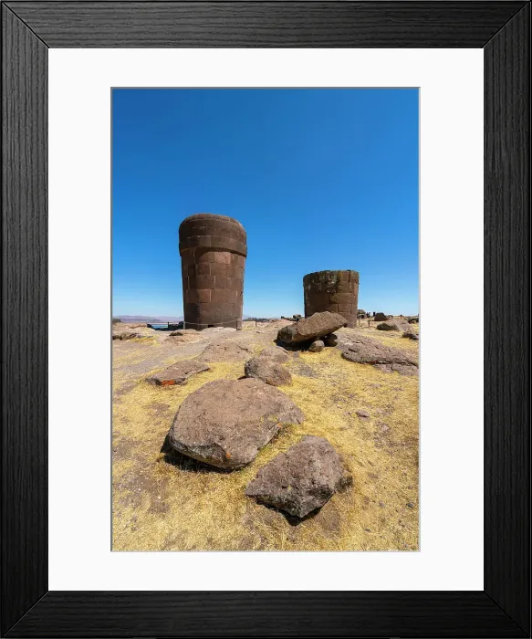 Framed Print : Ancient burial ground Sillustani featuring cylindrical funerary towers, Puno, Atuncolla District, Puno Province, Puno Region, Peru Framed Print : Ancient burial ground Sillustani featuring cylindrical funerary towers, Puno, Atuncolla District, Puno Province, Puno Region, Peru