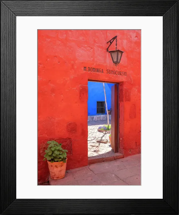 Framed Print : Red doorway of Monastery of Santa Catalina de Siena, UNESCO, Arequipa, Arequipa Province, Arequipa Region, Peru Framed Print : Red doorway of Monastery of Santa Catalina de Siena, UNESCO, Arequipa, Arequipa Province, Arequipa Region, Peru