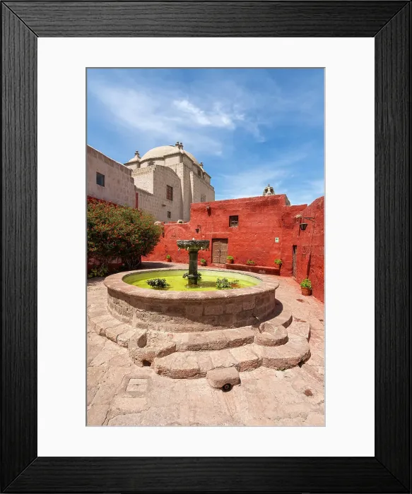 Framed Print : Fountain at Monastery of Santa Catalina de Siena, UNESCO, Arequipa, Arequipa Province, Arequipa Region, Peru Framed Print : Fountain at Monastery of Santa Catalina de Siena, UNESCO, Arequipa, Arequipa Province, Arequipa Region, Peru