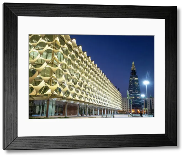 Framed Print : King Fahad National Library & Al Faisaliah Tower, Riyadh, Saudi Arabia Framed Print : King Fahad National Library & Al Faisaliah Tower, Riyadh, Saudi Arabia