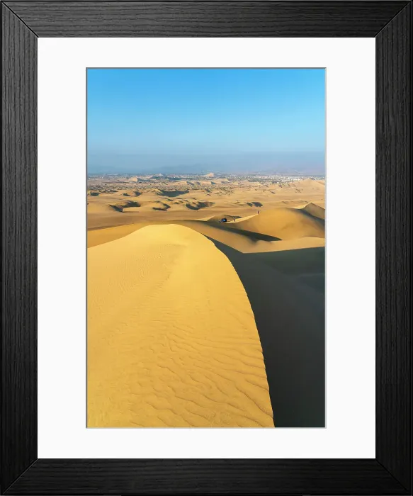 Framed Print : Sand dunes in desert near Huacachina oasis, Ica Region, Peru Framed Print : Sand dunes in desert near Huacachina oasis, Ica Region, Peru