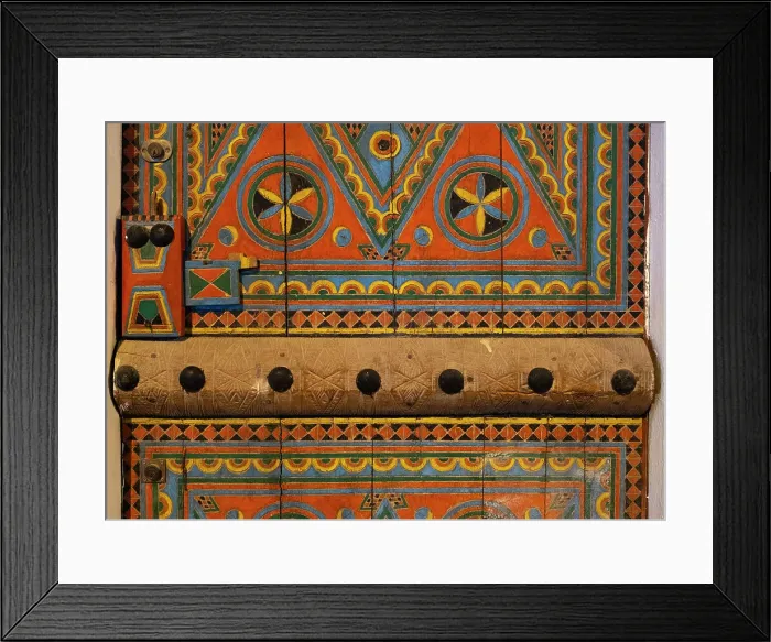 Framed Print : Old door, Najd Village restaurant, Riyadh, Saudi Arabia