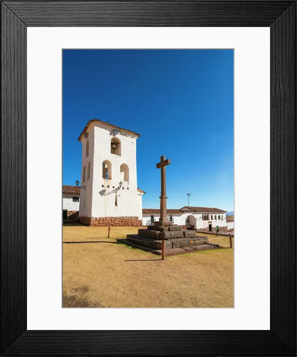 Framed Print : Bell tower and cross at Iglesia de Nuestra Senora de la Natividad Church, Chinchero, Sacred Valley, Urubamba Province, Cusco Region, Peru Framed Print : Bell tower and cross at Iglesia de Nuestra Senora de la Natividad Church, Chinchero, Sacred Valley, Urubamba Province, Cusco Region, Peru