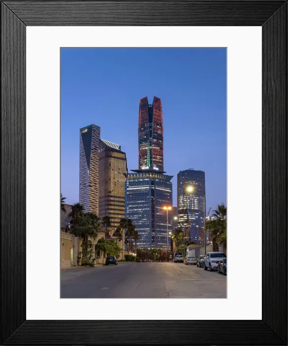 Framed Print : King Abdullah Financial District (KAFD), Riyadh, Saudi Arabia