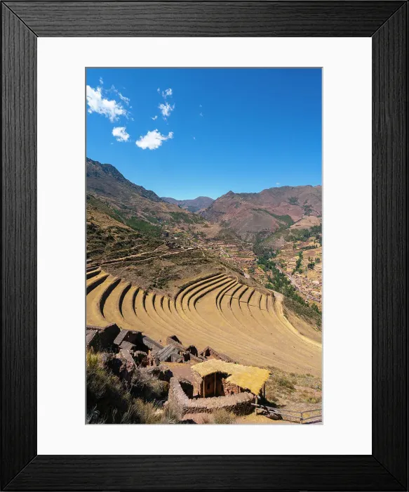 Framed Print : Terraces at Pisaq, Calca Province, Cuzco Region, Peru Framed Print : Terraces at Pisaq, Calca Province, Cuzco Region, Peru