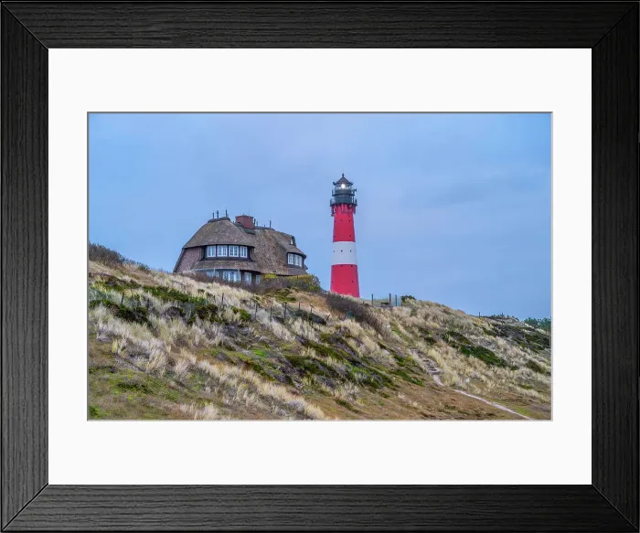 Framed Print : Lighthouse at Hornum, Sylt Island, North Frisian Islands, Schleswig Holstein, Germany