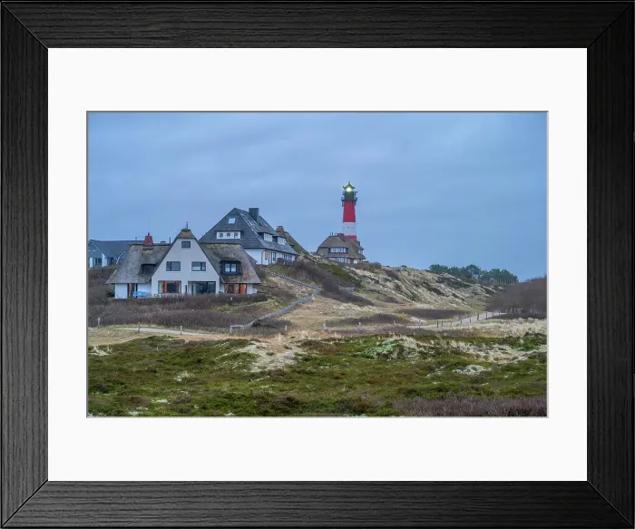 Framed Print : Lighthouse at Hornum, Sylt Island, North Frisian Islands, Schleswig Holstein, Germany