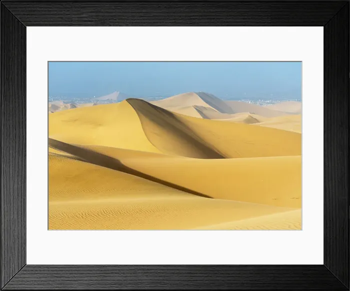 Framed Print : Sand dunes in desert near Huacachina oasis, Ica District, Ica Province, Ica Region, Peru Framed Print : Sand dunes in desert near Huacachina oasis, Ica District, Ica Province, Ica Region, Peru