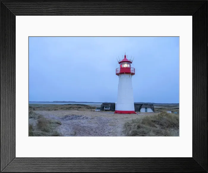Framed Print : Lighthouse List West at dusk, Ellenbogen area, Sylt Island, North Frisian Islands, Schleswig Holstein, Germany Framed Print : Lighthouse List West at dusk, Ellenbogen area, Sylt Island, North Frisian Islands, Schleswig Holstein, Germany