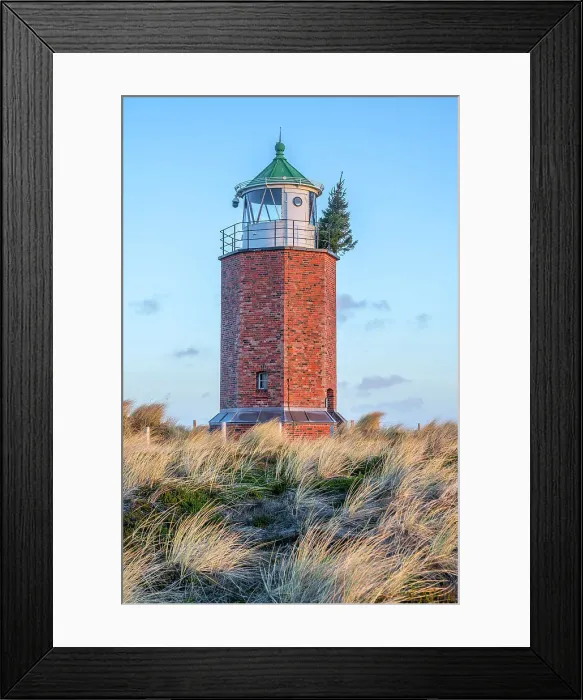 Framed Print : Red Cliff lighthouse at Kampen, Sylt Island, North Frisian Islands, Schleswig Holstein, Germany Framed Print : Red Cliff lighthouse at Kampen, Sylt Island, North Frisian Islands, Schleswig Holstein, Germany