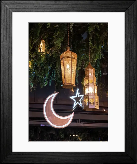 Framed Print : Ramadan decorations, Boulevard City, Riyadh, Saudi Arabia Framed Print : Ramadan decorations, Boulevard City, Riyadh, Saudi Arabia
