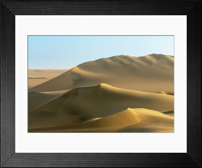 Framed Print : Sand dunes in desert near Huacachina oasis at sunset, Ica District, Ica Province, Ica Region, Peru Framed Print : Sand dunes in desert near Huacachina oasis at sunset, Ica District, Ica Province, Ica Region, Peru