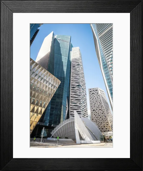Framed Print : King Abdullah Financial District (KAFD), Riyadh, Saudi Arabia