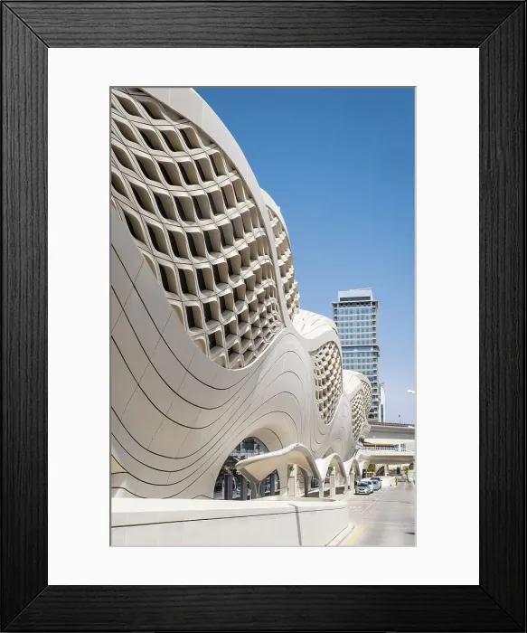 Framed Print : Metro station designed by Zaha Hadid Architects, King Abdullah Financial District (KAFD), Riyadh, Saudi Arabia Framed Print : Metro station designed by Zaha Hadid Architects, King Abdullah Financial District (KAFD), Riyadh, Saudi Arabia