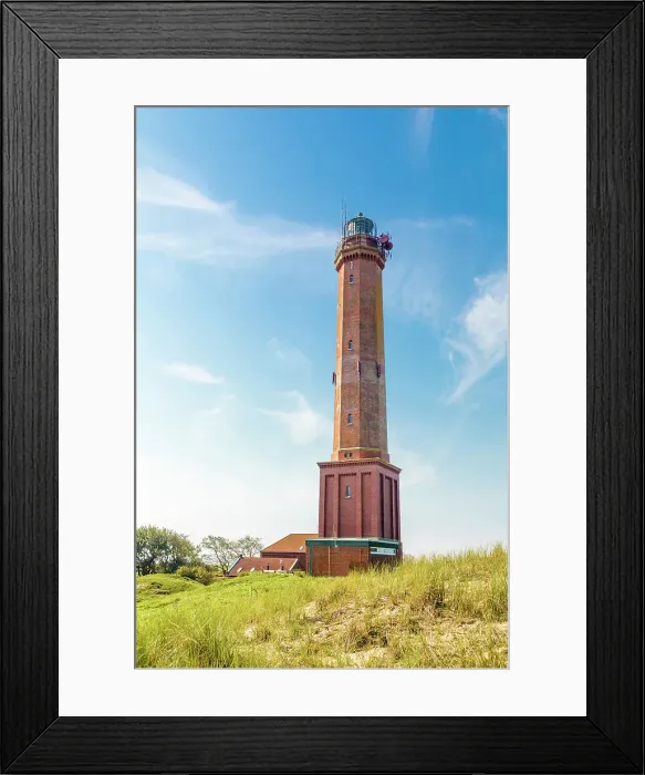 Framed Print : Lighthouse from 1874 on Norderney, East Frisian Islands, East Frisia, Lower Saxony, Germany Framed Print : Lighthouse from 1874 on Norderney, East Frisian Islands, East Frisia, Lower Saxony, Germany