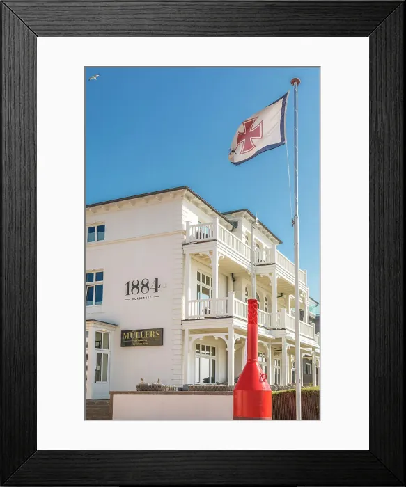 Framed Print : Historic Hotel 1184 on the western beach of Norderney, East Frisian Islands, East Frisia, Lower Saxony, Germany Framed Print : Historic Hotel 1184 on the western beach of Norderney, East Frisian Islands, East Frisia, Lower Saxony, Germany
