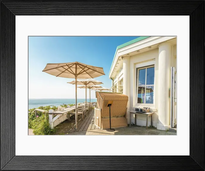 Framed Print : Traditional Cafe Marienhoehe on the western beach of Norderney, East Frisian Islands, East Frisia, Lower Saxony, Germany Framed Print : Traditional Cafe Marienhoehe on the western beach of Norderney, East Frisian Islands, East Frisia, Lower Saxony, Germany
