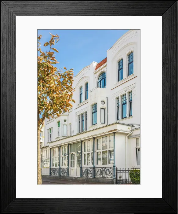 Framed Print : Historic white villas from the Wilhelminian era in Norderney, East Frisian Islands, East Frisia, Lower Saxony, Germany Framed Print : Historic white villas from the Wilhelminian era in Norderney, East Frisian Islands, East Frisia, Lower Saxony, Germany
