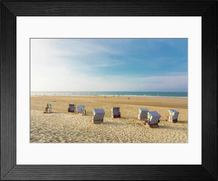 Framed Print : Beach chairs on the northern beach of Norderney, East Frisian Islands, East Frisia, Lower Saxony, Germany Framed Print : Beach chairs on the northern beach of Norderney, East Frisian Islands, East Frisia, Lower Saxony, Germany
