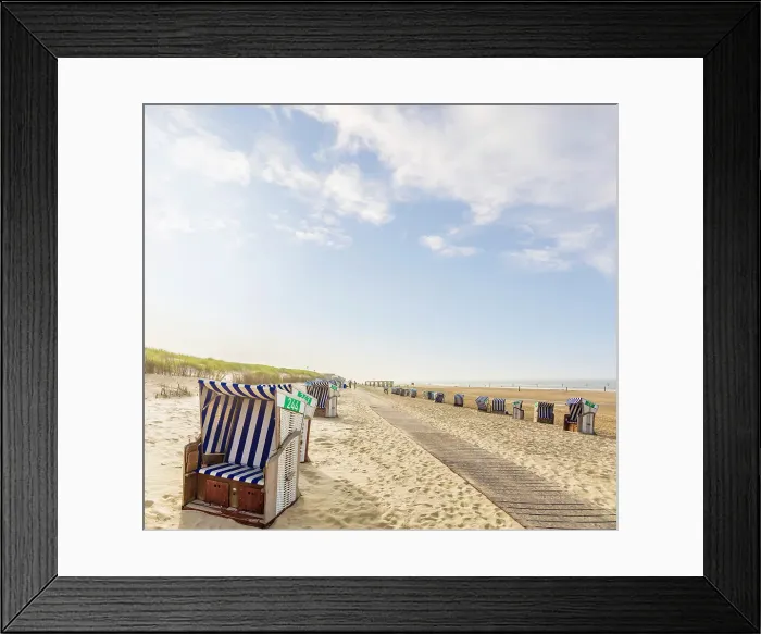 Framed Print : Beach chairs on the northern beach of Norderney, East Frisian Islands, East Frisia, Lower Saxony, Germany Framed Print : Beach chairs on the northern beach of Norderney, East Frisian Islands, East Frisia, Lower Saxony, Germany