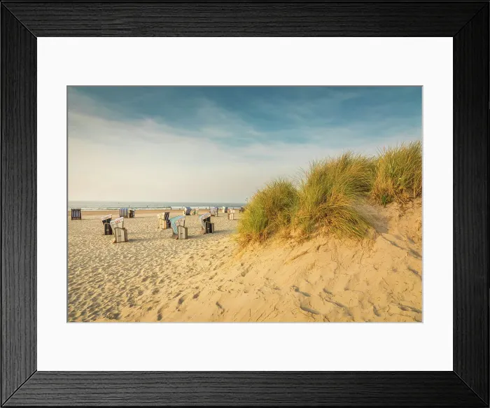 Framed Print : Beach chairs on the northern beach of Norderney, East Frisian Islands, East Frisia, Lower Saxony, Germany Framed Print : Beach chairs on the northern beach of Norderney, East Frisian Islands, East Frisia, Lower Saxony, Germany