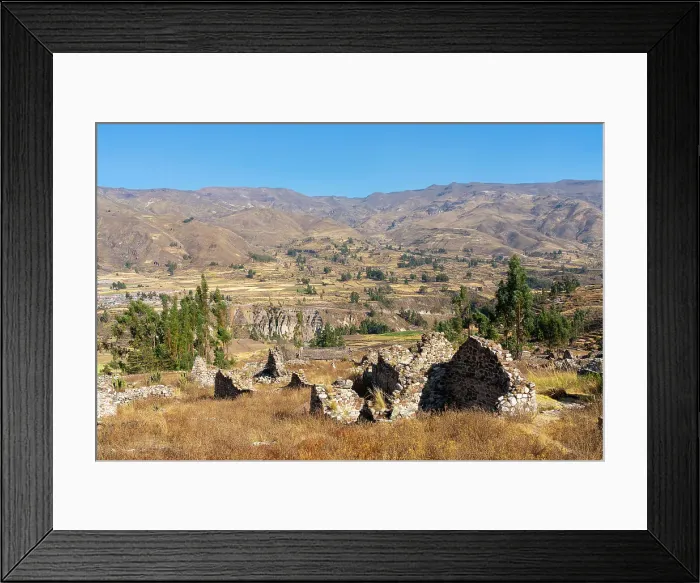 Framed Print : Ancient houses at archaeological site Uyo Uyo near Yanque, Canyon Colca, Yanque District, Caylloma Province, Arequipa Region, Peru Framed Print : Ancient houses at archaeological site Uyo Uyo near Yanque, Canyon Colca, Yanque District, Caylloma Province, Arequipa Region, Peru