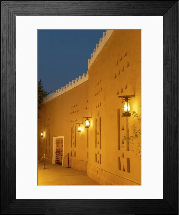 Framed Print : Bujairi Terrace, Diriyah, Riyadh, Saudi Arabia
