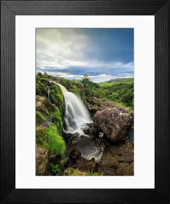Framed Print : The Loup of Fintry Waterfall, Glasgow, Scottish Lowlands, UK