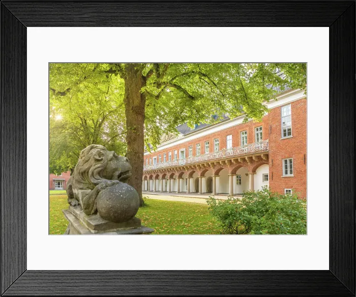 Framed Print : Collonades in the Aurich castle district, Aurich, East Frisia, Lower Saxony, Germany Framed Print : Collonades in the Aurich castle district, Aurich, East Frisia, Lower Saxony, Germany