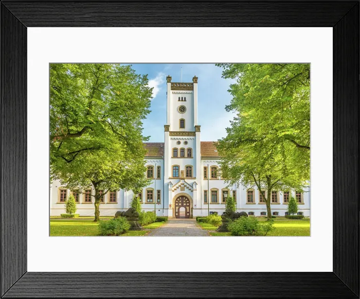 Framed Print : Neo-Gothic castle, Aurich, East Frisia, Lower Saxony, Germany Framed Print : Neo-Gothic castle, Aurich, East Frisia, Lower Saxony, Germany