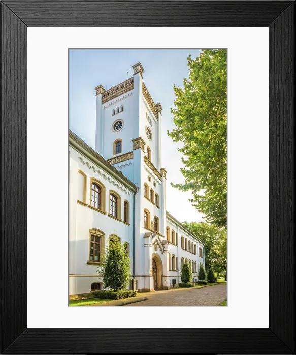 Framed Print : Neo-Gothic castle, Aurich, East Frisia, Lower Saxony, Germany Framed Print : Neo-Gothic castle, Aurich, East Frisia, Lower Saxony, Germany