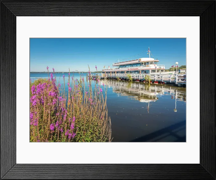 Framed Print : Excursion boat on Lake Zwischenahner Meer, Bad Zwischenahn, Oldenburger Land, Lower Saxony, Germany Framed Print : Excursion boat on Lake Zwischenahner Meer, Bad Zwischenahn, Oldenburger Land, Lower Saxony, Germany