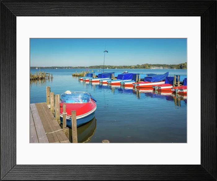 Framed Print : Small excursion boats on Lake Zwischenahner Meer, Bad Zwischenahn, Oldenburger Land, Lower Saxony, Germany Framed Print : Small excursion boats on Lake Zwischenahner Meer, Bad Zwischenahn, Oldenburger Land, Lower Saxony, Germany