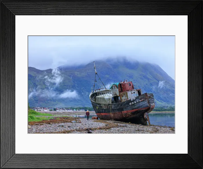 Framed Print : The Old boat of Caol on Loch Linnhe, Fort William, Scotland, UK Framed Print : The Old boat of Caol on Loch Linnhe, Fort William, Scotland, UK