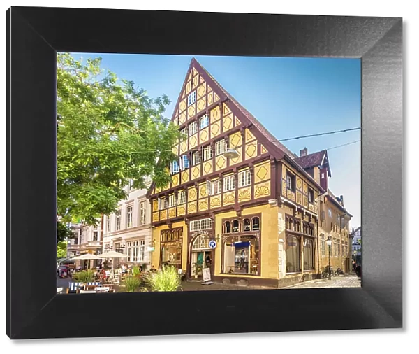 Historic Degodehaus from 1502 in the old town of Oldenburg, Oldenburger Land, Lower Saxony, Germany