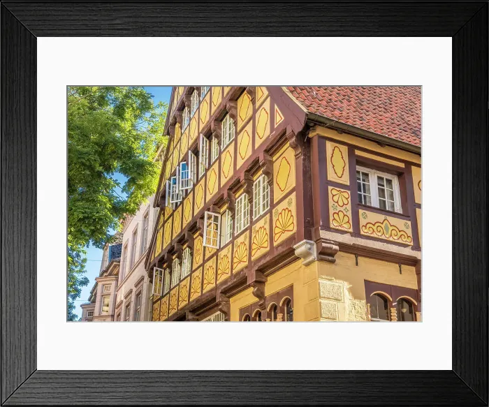 Framed Print : Historic Degodehaus from 1502 in the old town of Oldenburg, Oldenburger Land, Lower Saxony, Germany Framed Print : Historic Degodehaus from 1502 in the old town of Oldenburg, Oldenburger Land, Lower Saxony, Germany