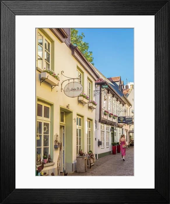 Framed Print : Historic houses in the old town of Oldenburg, Oldenburger Land, Lower Saxony, Germany Framed Print : Historic houses in the old town of Oldenburg, Oldenburger Land, Lower Saxony, Germany