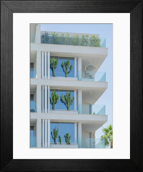 Framed Print : Windows and balconines, Larnaca, Cyprus Framed Print : Windows and balconines, Larnaca, Cyprus