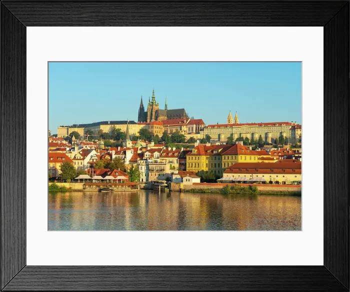 Framed Print : Prague Castle against clear sky at sunrise, Prague, Bohemia, Czech Republic Framed Print : Prague Castle against clear sky at sunrise, Prague, Bohemia, Czech Republic