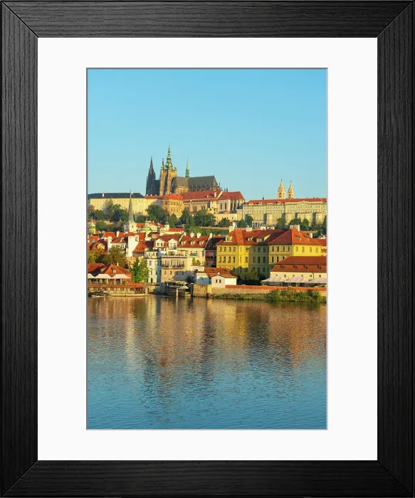 Framed Print : Prague Castle against clear sky at sunrise, Prague, Bohemia, Czech Republic Framed Print : Prague Castle against clear sky at sunrise, Prague, Bohemia, Czech Republic