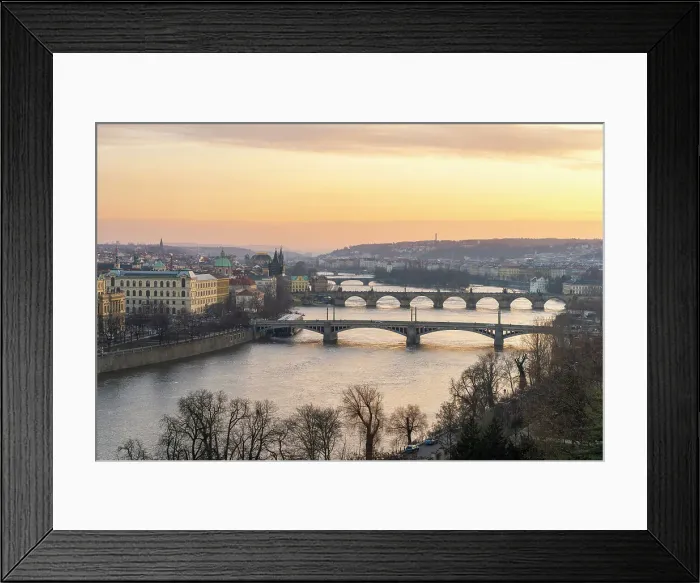Framed Print : Bridges over Vltava river against sky seen from Letna park, Prague, Bohemia, Czech Republic Framed Print : Bridges over Vltava river against sky seen from Letna park, Prague, Bohemia, Czech Republic
