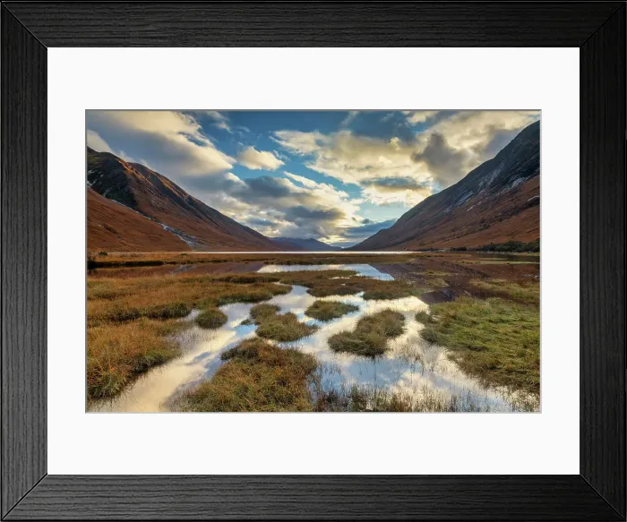 Framed Print : Clouds Reflecting in Loch Etive, Argyll and Bute, Scotland Framed Print : Clouds Reflecting in Loch Etive, Argyll and Bute, Scotland