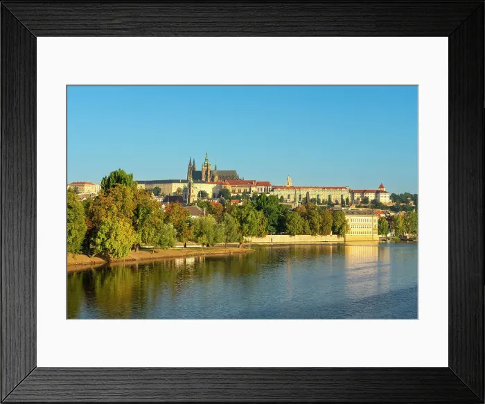 Framed Print : Shooter's island and Prague Castle, UNESCO, Prague, Bohemia, Czech Republic