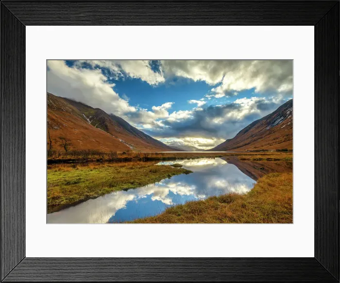 Framed Print : Clouds Reflecting in Loch Etive, Argyll and Bute, Scotland Framed Print : Clouds Reflecting in Loch Etive, Argyll and Bute, Scotland