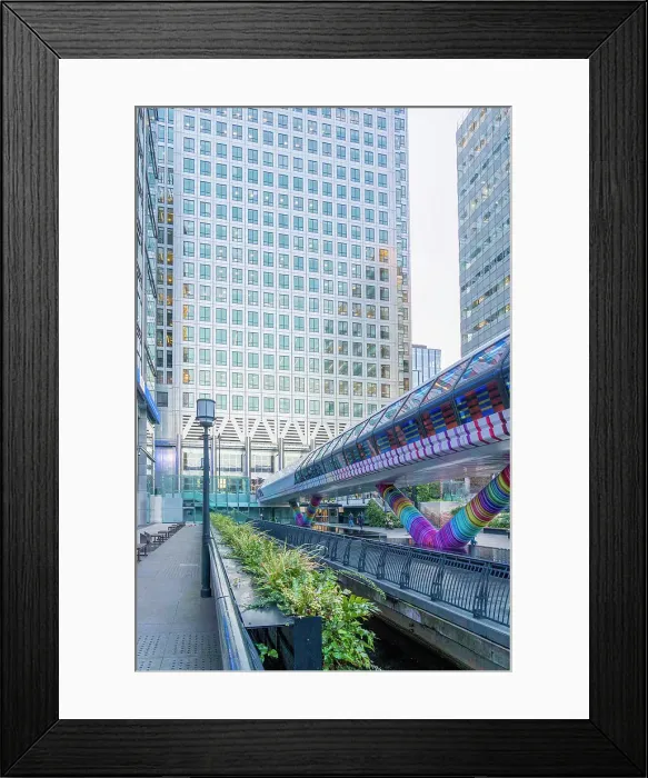 Framed Print : Adam's Plaza Bridge also known as Crossrail Place, Canary Wharf, London, England, UK Framed Print : Adam's Plaza Bridge also known as Crossrail Place, Canary Wharf, London, England, UK