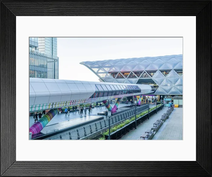 Framed Print : Adam's Plaza Bridge also known as Crossrail Place, Canary Wharf, London, England, UK Framed Print : Adam's Plaza Bridge also known as Crossrail Place, Canary Wharf, London, England, UK