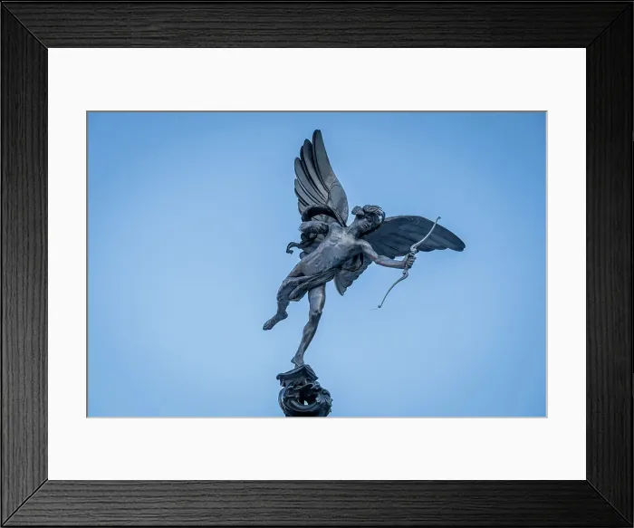Framed Print : Eros statue also known as Anteros, Piccadilly Circus, London, England, Uk Framed Print : Eros statue also known as Anteros, Piccadilly Circus, London, England, Uk