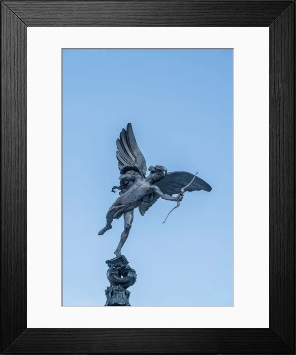 Framed Print : Eros statue also known as Anteros, Piccadilly Circus, London, England, Uk Framed Print : Eros statue also known as Anteros, Piccadilly Circus, London, England, Uk